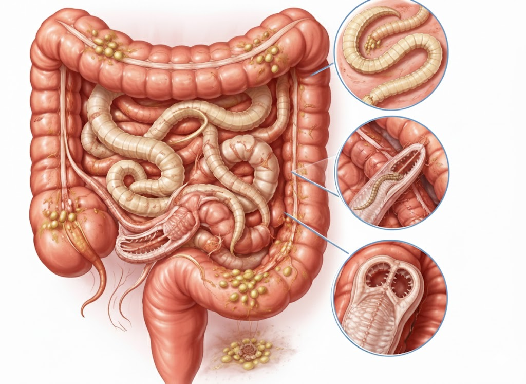 ಹೊಟ್ಟೆಯ ಹುಳುಗಳು (Intestinal Worms) - RJR Herbal Hospitals Treatment ಹೊಟ್ಟೆಯ ಹುಳುಗಳು (Intestinal Worms) - ಗಿಡಮೂಲಿಕೆ ಚಿಕಿತ್ಸೆ